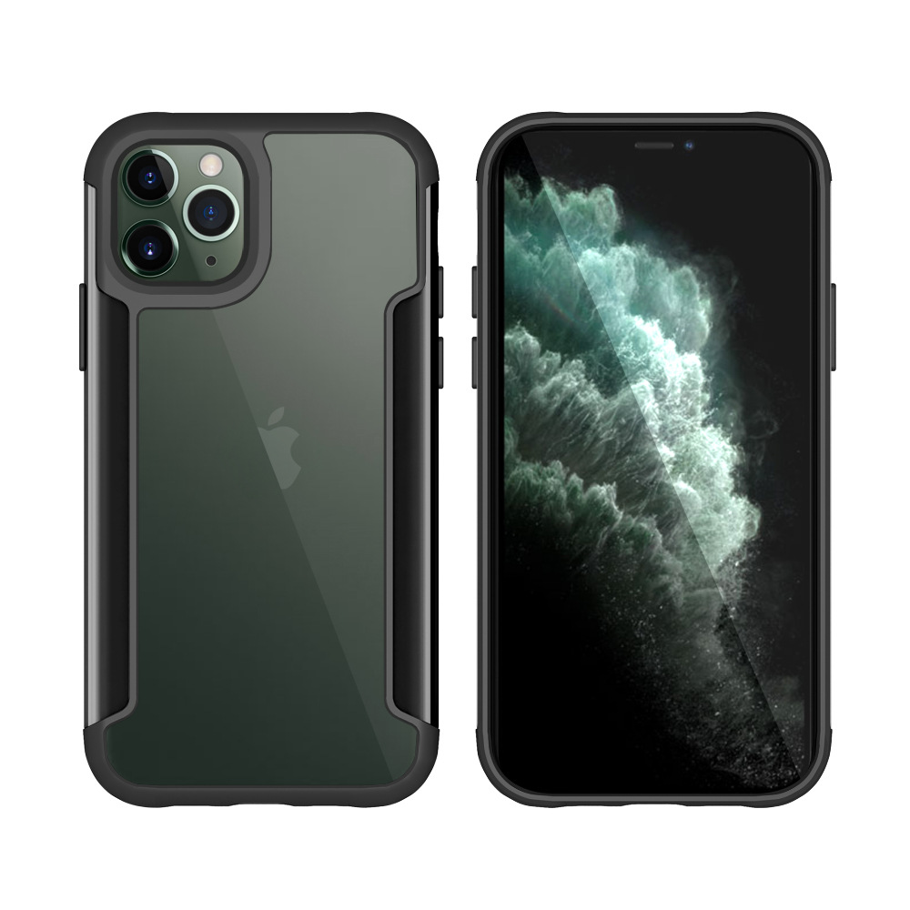 iPHONE 11 Pro Max (6.5in) Clear IronMan Armor Hybrid Case (Black)